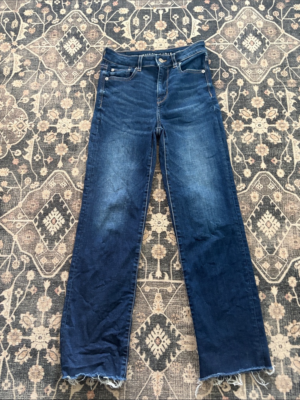 American Eagle Slim Straight Jean 0 Regular Nice dark